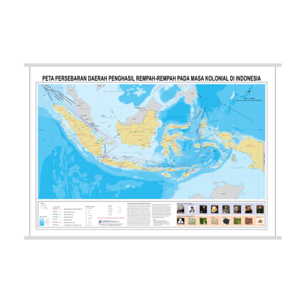 Peta Persebaran Daerah Penghasil Rempah-rempah pada Masa Kolonial di Indonesia